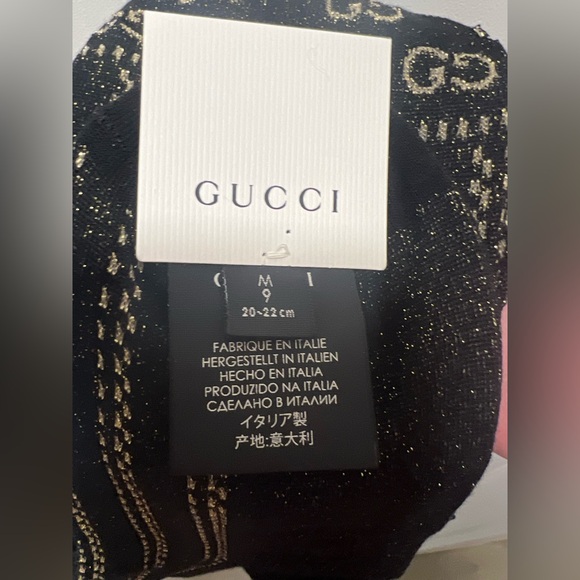 Gucci Black & Gold Festive socks (super long) BNWT - Picture 3 of 3